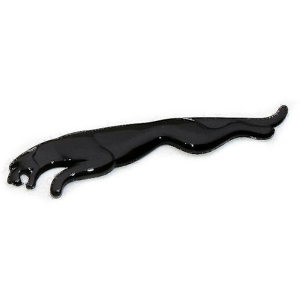 Blank sort Jaguar springende kat metal badge embleem 160mm