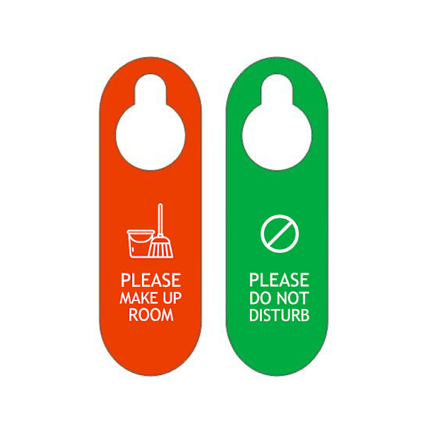 Hotellskylt PVC dubbelsidig Stör ej Vänligen städa skylt hotell dörrskylt
