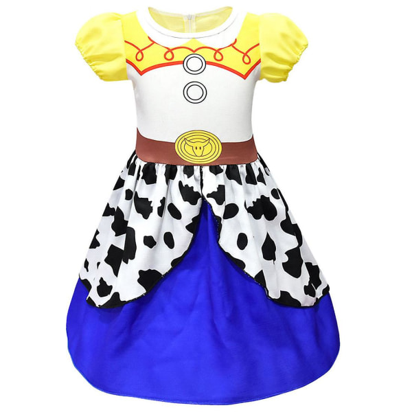 Toy Story 4 Jessie Cosplay -asu lyhythihainen mekko set lapsille tytöille