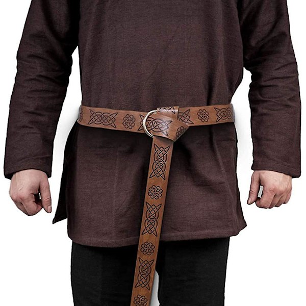 Medeltida Bälte Prestanda Svärdbälte Renässansbälte Retro Svärdbälte Cosplay Prop