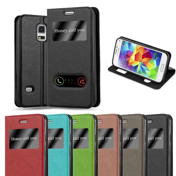 Samsung Galaxy CASE Mini / S5 case - 2 katseluikkunalla Ty