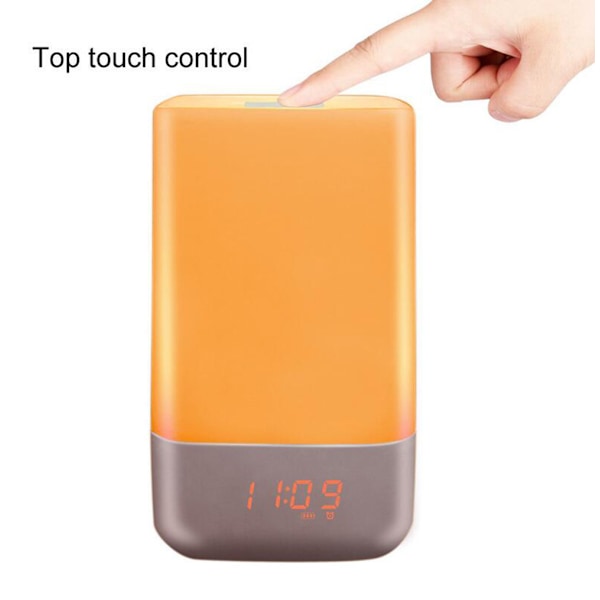 1 styck, USB-driven solnedgångs- och soluppgångs väckarklocka, färgglad atmosfärslampa, touch-sänglampa, barnväckarklocka, bordslampa, LED-nattlampa