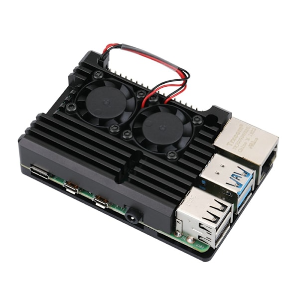 Raspberry Pi Metall 4:e Generationens Skal Raspberry Pi 4:e Generationen b + Aluminiumlegeringslåda 4b Värmeavledningsskal Tillbehör