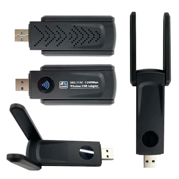1200M Dual-Band Langaton Verkkokortti Gigabit Dual-Band 2.4/5G Langaton AC Verkkokortti Langaton WiFi Vastaanotin Lähetin