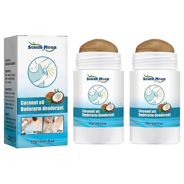 2 st Kroppslukt Antiperspirant Hårväxthämmare Roll-on Långvarig Armhålesvett Deodorant Eliminera Dålig Lukt Hudvård