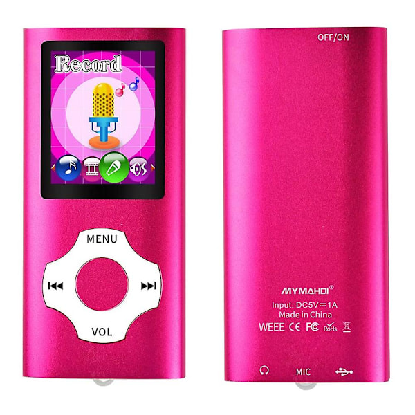 Bärbar digital MP3-spelare med 32 GB minneskort