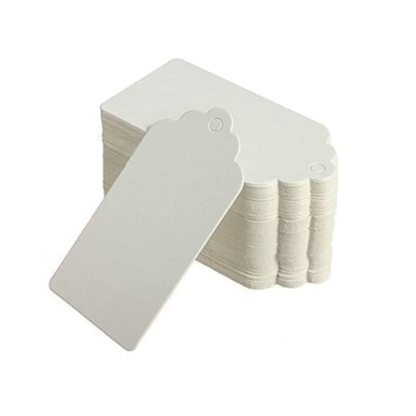 300 st vågiga blomhuvuden av kraftpapper hänglappar jul bröllopsfest kraftpapper present hänglapp 5*3cm