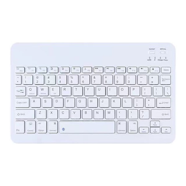 Bluetooth-näppäimistö, Ultraohut Ladattava Langaton Bluetooth-näppäimistö iOS:lle, Androidille, Windowsille ja Macille Yhteensopiva iPadin, iPad Pron, iPhonen ja