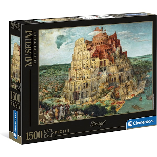 Clementoni 31691 La Torre de Brueguel 1500pcs Bruegel Museum Collection Babel Tower 1500 stykker, fremstillet i Italien