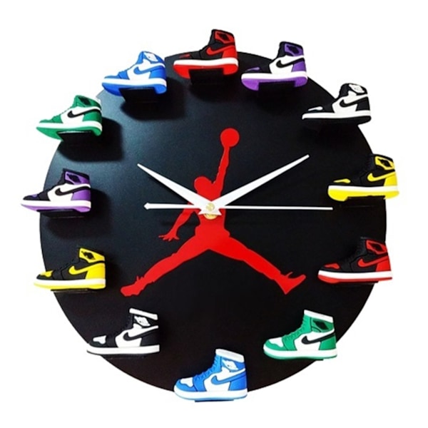Clock Basketball Supplies 3D Stereo Sko Modell AJ1-12 Generasjon Veggklokke
