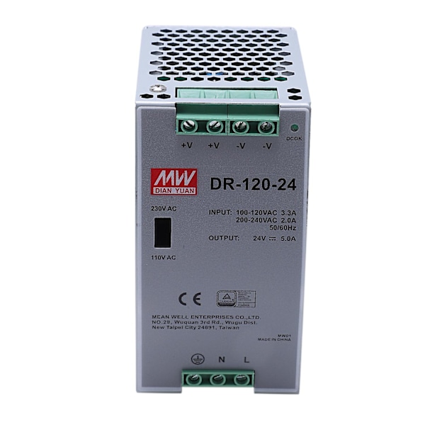 DR-120-24 120W Industriel Jernbane Strømforsyning 24V5A Skiftende Strømforsyning Jernbane Montering Afbryder
