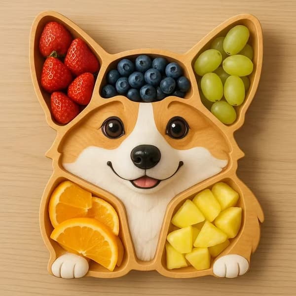 1-Pack Corgi Fruktfat för Hem, Vardagsrum och Utomhusfester