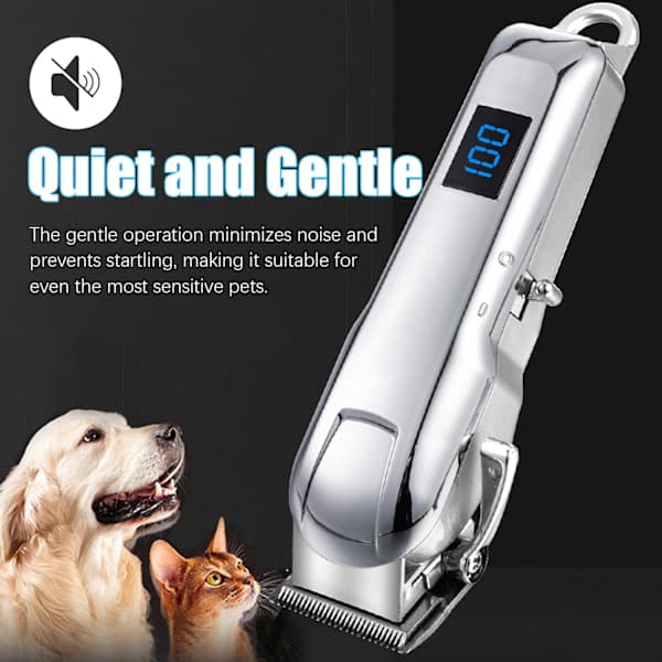 Profesjonell Pet Hårtrimmer Sølv