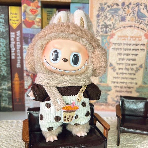 17 cm blind box Labubu tøjtilbehør (uden dukke)