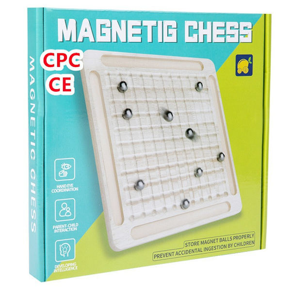 Bordspel Rund Magnetisk Kollisionsschack Barn Trä Kul Gruvsteg Magnetisk Induktion Schack Bordsskiva