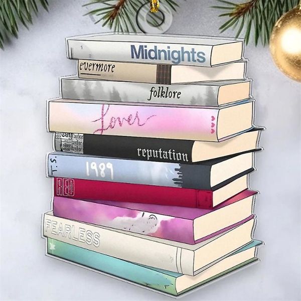 Jul Taylor Flad Akryl Album Bøger Ornamenter, Tour Juletræ Ornamenter Feriedekorationer Gave til fan