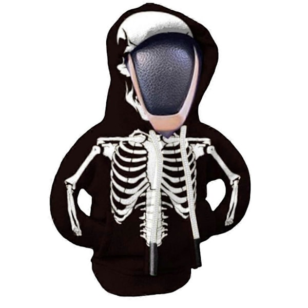 Halloween Skelet Bil Gearskifte Hættetrøje, Universal Hættetrøje Bil Gearskifte Betræk