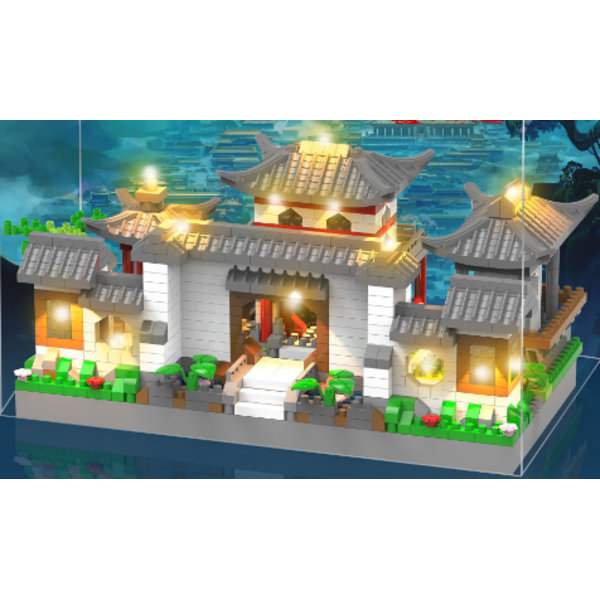 1 stk. 3008PCS tre-i-én Suzhou Have Assemblering Byggeklodser 3D-puslespil
