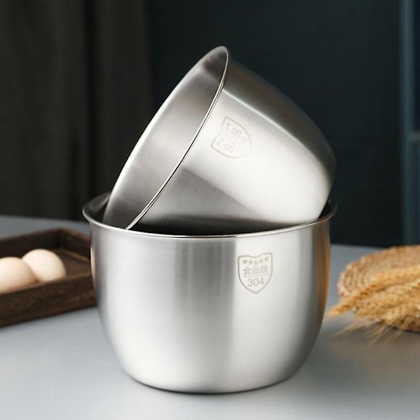 Køkken Rustfrit Stål 304 Blandebolle Dybt Design Madlavning Bagning Kage Brød Salat Køkkenmixer B