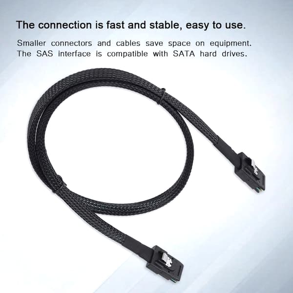Cabled EConn Internt Mini SAS 36-ben til SFF-8087 Kabel i Sort Mini SAS 36-ben til SFF-8087