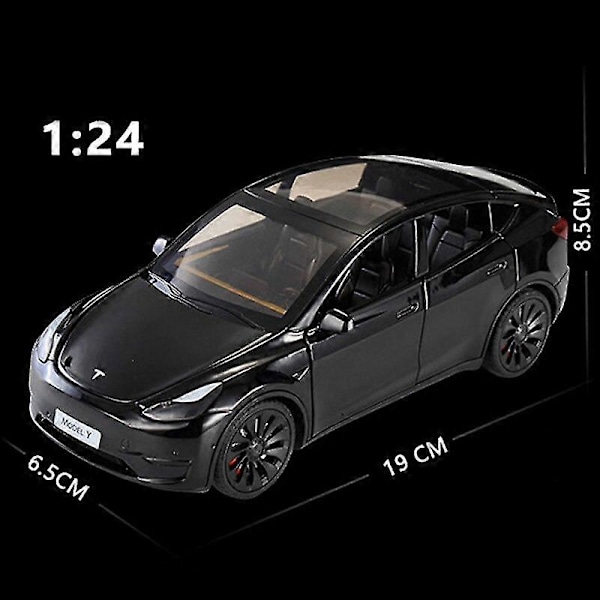1/24 Skala Tesla Model Y Støbt Legering Legetøjsmodel Bil Simulation Med Lyd Lys Træk Tilbage Funktion Samling Drenge Legetøjsgaver