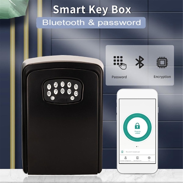 Tuya Smart Nøgleboks Bluetooth Opbevaring Låseboks Smart Life App Vægmontering Sikkerhed Tyverisikring Lockbox-fingerprint