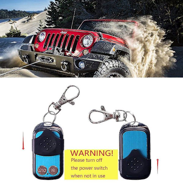 12v 12volt 50ft Trådlös Vinsch Fjärrkontroll Set För Lastbil Atv Varn Ramsey - MXBC