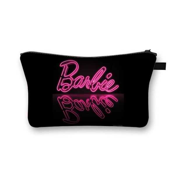 Barbie Prinsesse Kosmetikpose Barbie Trykt Polyester Clutch Europæisk og Amerikansk Bærbar Stor Kapacitet Opbevaringspose til Kvinder