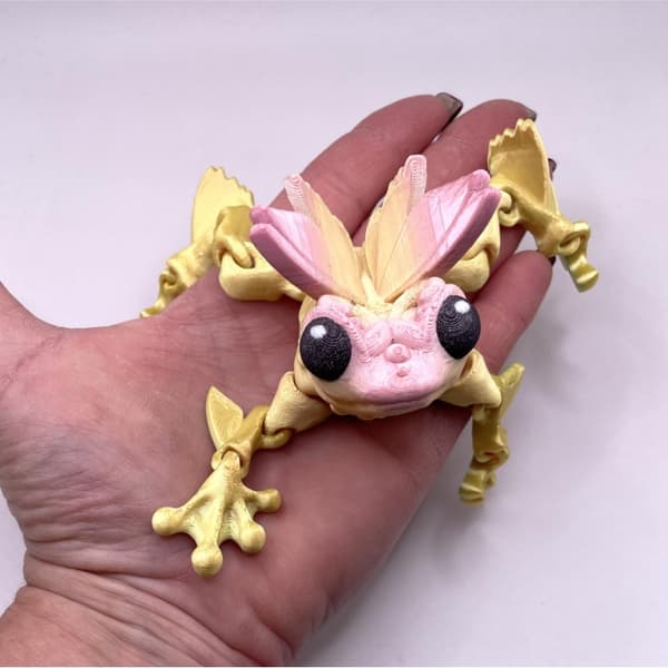 1-Pack 3D-Printad Groda Ledad Rörlig Kreativ Modell Samlarleksak Prydnadsfigur