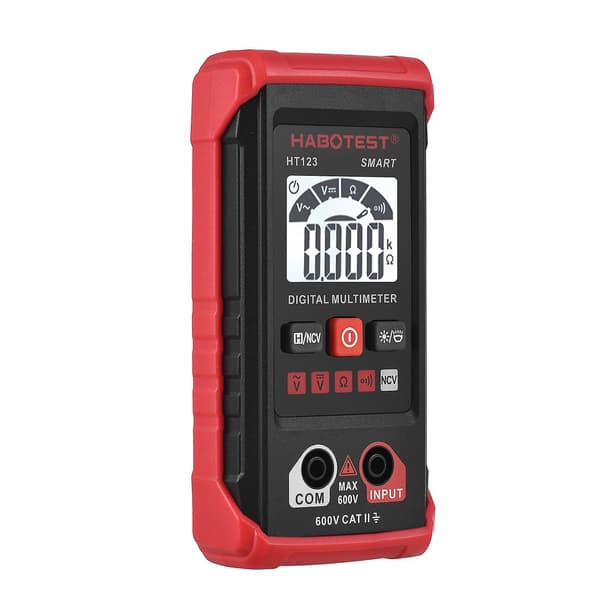 HABOTEST HT123 Digital Multimeter Auto Range 2.000 Tællinger True RMS Måling med LCD Baggrundsbelysning