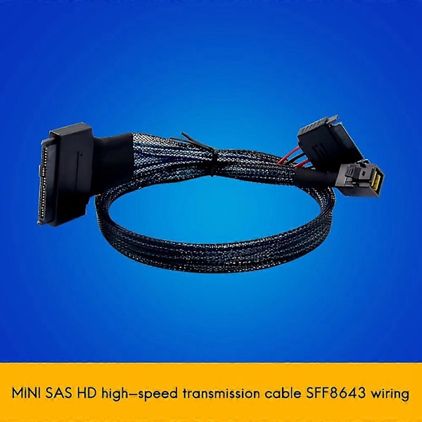 SAS 3.0 - U.2 -kaapeli SFF8643-SFF8639 (1-1) 12GB/S SAS -datakaapeli sisäänrakennettu Mini SAS-HD -nopea Tr