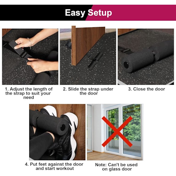 Leg Curl-maskin Justerbare Nordic Curl-stropper for Sit-ups Treningsutstyr Knebøy Ben Mage Kjerne Trening Hjemmetrening