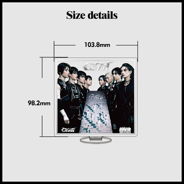 5-pak Stray Kids standalbum GIGANTISK tilbehør nøkkelring Huang Xuanchen stasjon akrylpynt