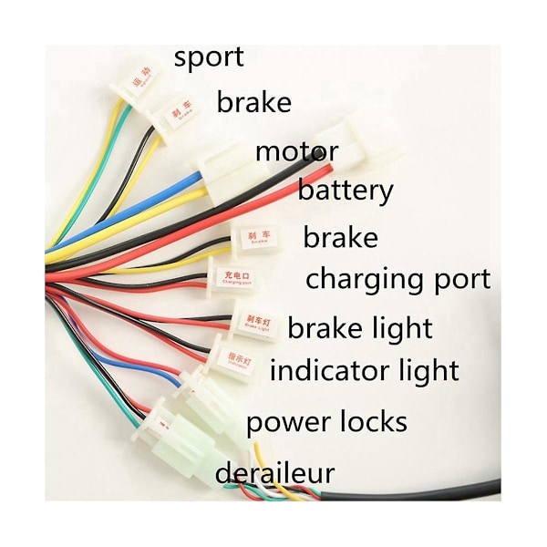 48V 1000W Elektrisk Scooter Børstet Kontroller Motor+Gasshåndtak Twist Grip Kit for Elektrisk Scooter Bi