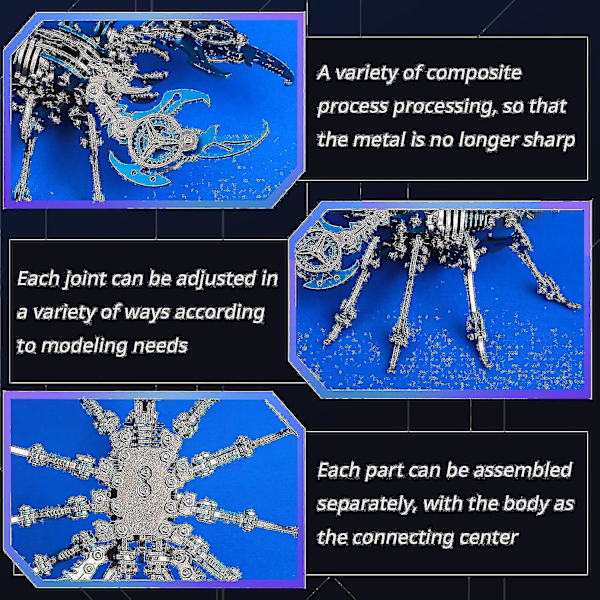 454 delar Scorpion 3D metallmodellkit