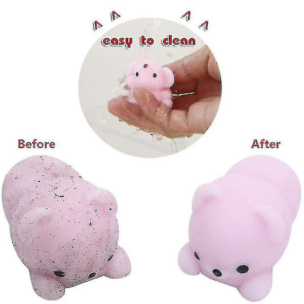24 st Squishy Leksak Söta Djur Antistressboll Mochi Leksak Stressavlastande Leksaker-mxbc
