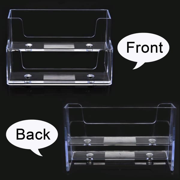 Klar Visitkort Holder 2 Niveauer Plastikkort Stand Organizer