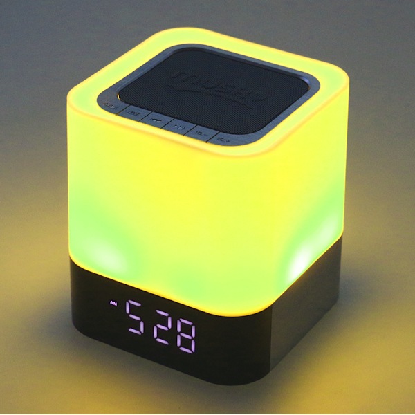 Ny trådløs Bluetooth-højttalerlampe LED natlampe sengealarmur timer lydlys