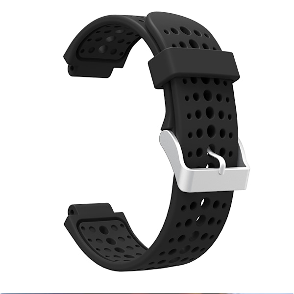 1-pack silikonarmband med runda hål för Garmin Forerunner 230 630 235 Approach S20, monokrom