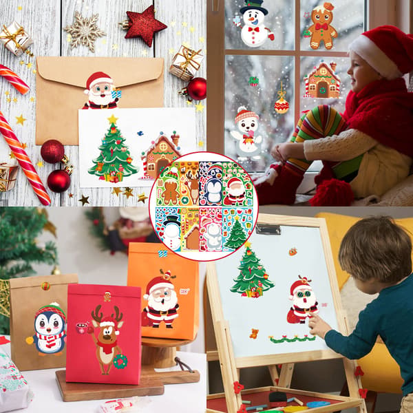 Nyinkomna juldekaler, julklappsdekorationer för presentförpackningar