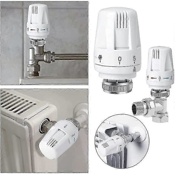 Termostat Huvud 4 Delar Termostat M 30 X 1.5 Radiatorventil Ersättningshuvud Med Frostskyddsläge