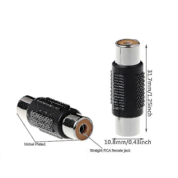 5 stk RCA Hunn til RCA Hunn Lyd Video Kabel Jack Plugg Adapter Kontakt