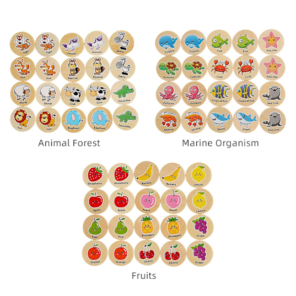 Træ Match Memory Spil Til Børn, Memory Matching Kort Pædagogisk Memory Matching Spil