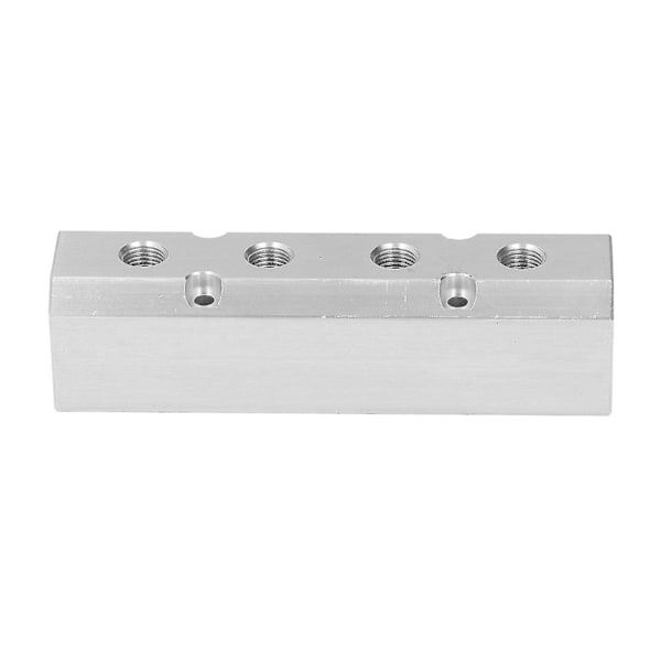 SY40-02-4F Aluminium Pneumatisk Blok Stor Flow Luftmanifold 40x40mm G1/2 Indløb G1/4 Udløb-YuJia