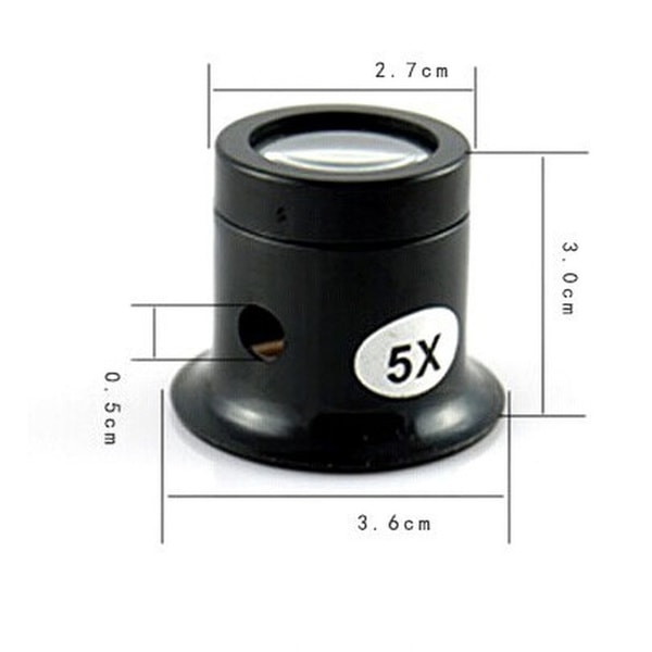 Hjemme 5X 10X Sort Forstørrelsesglas Urreparation Dedikeret Værktøj Øjenmaske Smykker Optisk Loop Øjenlupe Okular