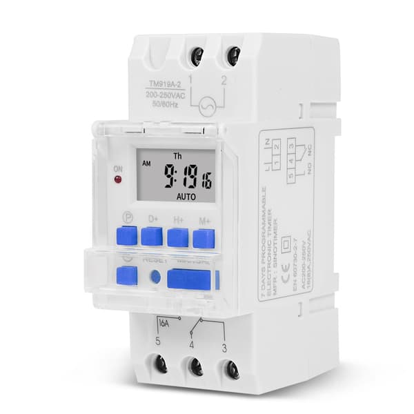 TM919A timer switch tidsstyring automatisk cyklus timer switch output udskifteligt batteri 16A