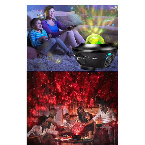 Galaxy-yövalo/tähtiprojektor Bluetooth-kaiuttimella
