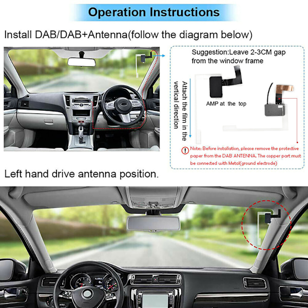 Universal DAB-modul til Android-bil - digital radio, radio, Android navigations-APP-kontrol (kun Europa)
