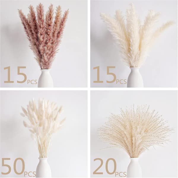 Tørrede tørrede blomster pampas græs dekoration, pampas græs tørrede blomster, rørgræs buket til bryllup boho blomster