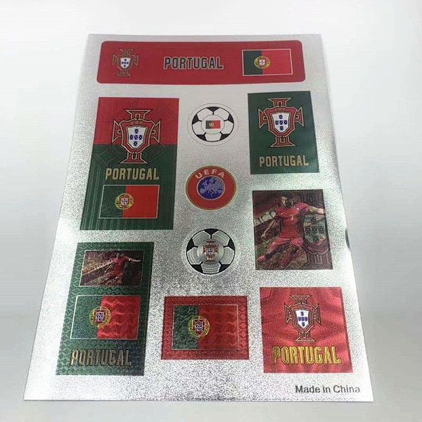 7-pack fotbollslag landslag A4 laserstickers bilstickers Brasilien, etc.